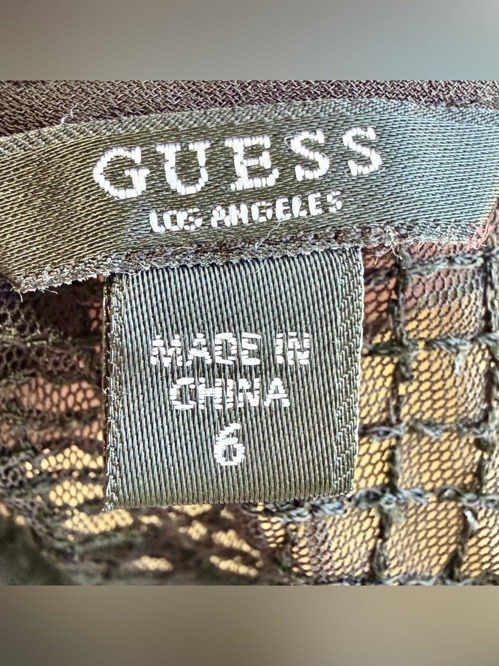 GUESS Larita Embroidered Mesh Midi Dress Black Green Floral Size 6 - Picture 5 of 5